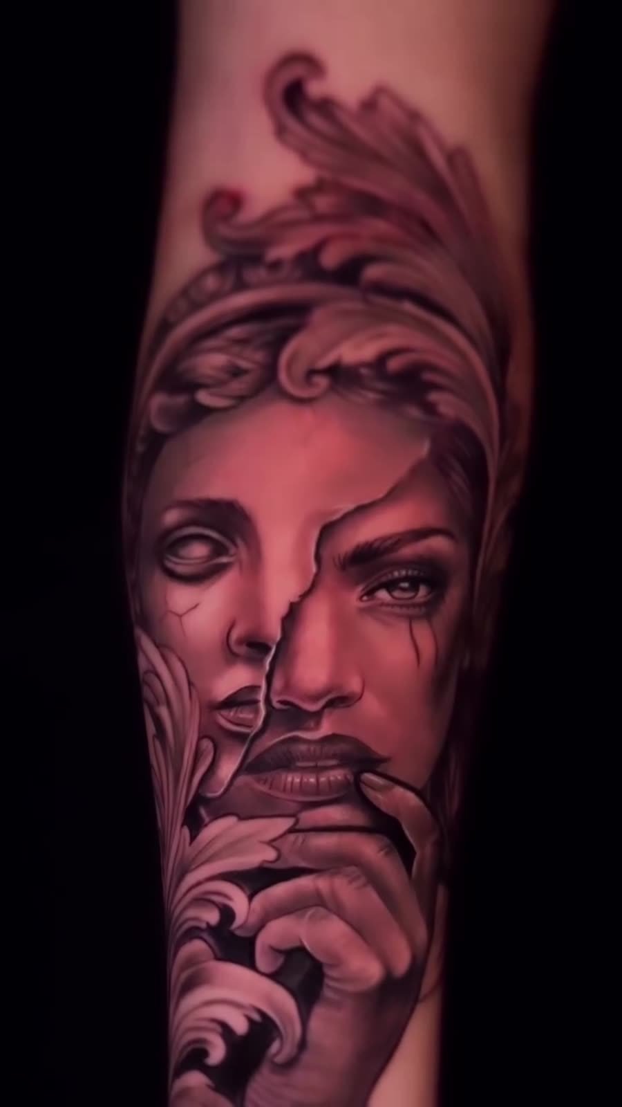 Tatuagem — Rosto fragmentado por Fabão Tatuador